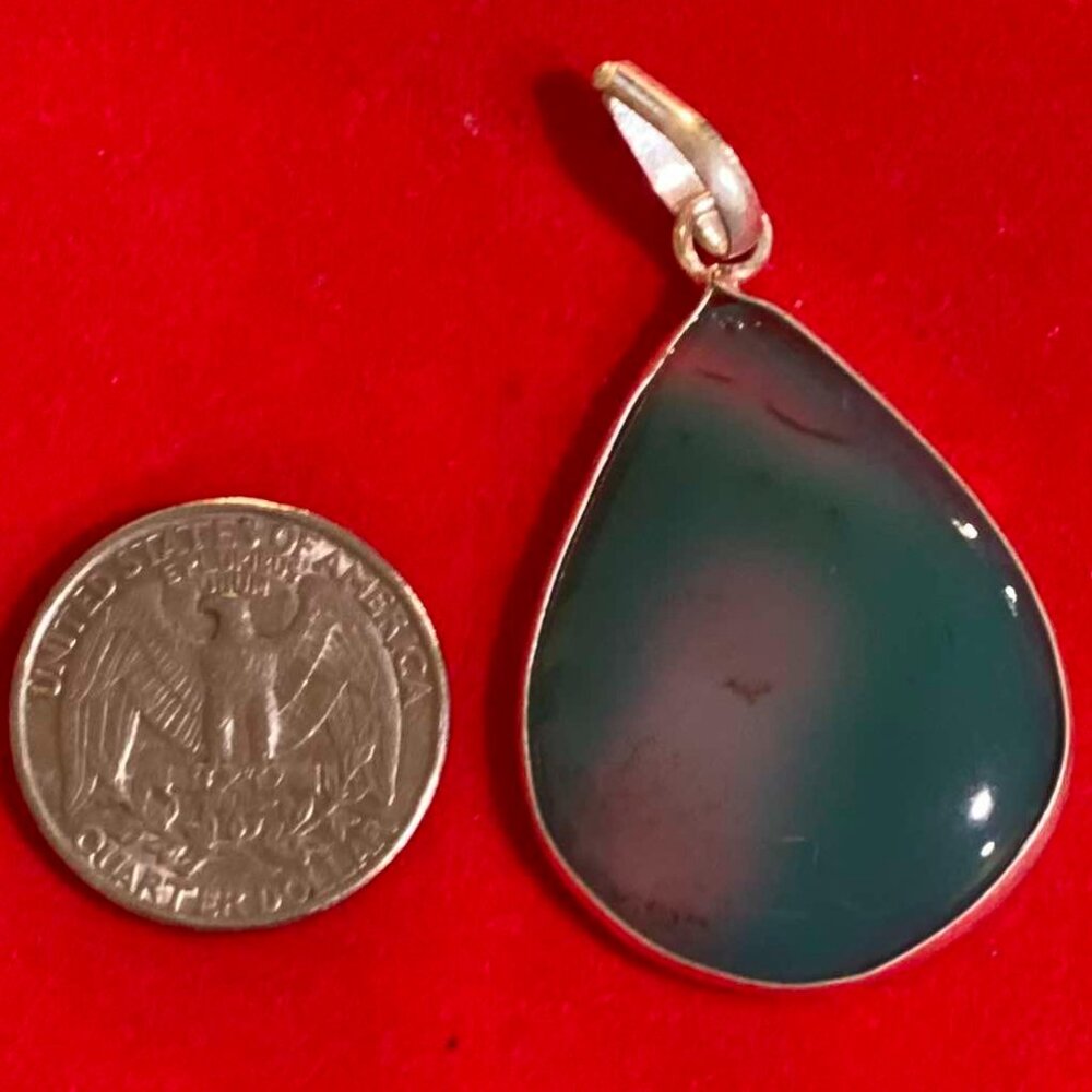 Natural Beautiful whitesh blue Agate Stone Pendant.